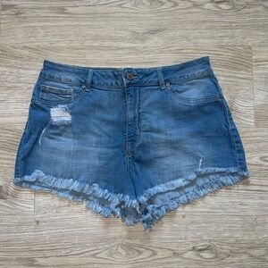 Light Wash Jean Shorts